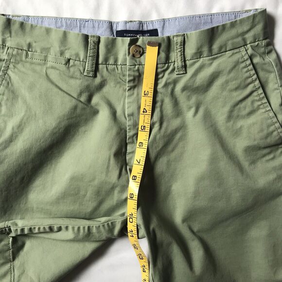 Tommy Hilfiger Chino Shorts Womens 29 Green Mid Rise Preppy Casual Stretch EUC! - Picture 6 of 10